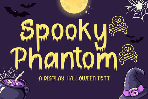 Spooky Phantom Font AEN Creative Store 