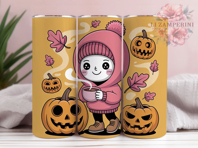 Spooky Pink Coffee Queen Tumbler, Coffee Lover Wrap, 20Oz Tumbler, Sublimation Design, Spooky Chic, Caffeine Queen, Halloween Glam Sublimation Li Zamperini 