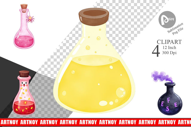 Spooky Potion Cuties Clipart Sublimation artnoy 