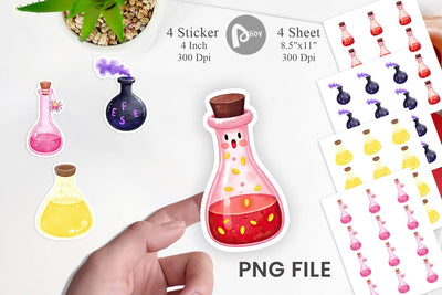 Spooky Potion Cuties Sticker Sublimation artnoy 