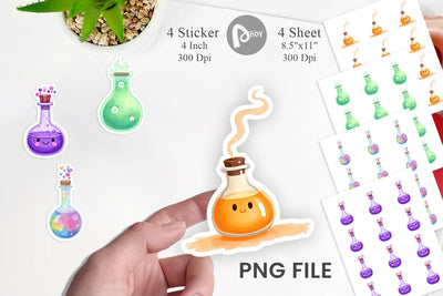 Spooky Potion Cuties Sticker Sublimation artnoy 