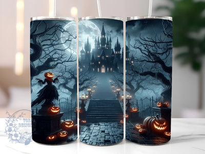 Spooky Pumpkin 20oz Skinny Tumbler, Spooky Season Tumbler Png, Straight & Tapered Tumbler Wrap, Instant Digital Download Sublimation ToriDesigns 