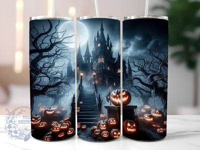 Spooky Pumpkin 20oz Skinny Tumbler, Spooky Season Tumbler Png, Straight & Tapered Tumbler Wrap, Instant Digital Download Sublimation ToriDesigns 