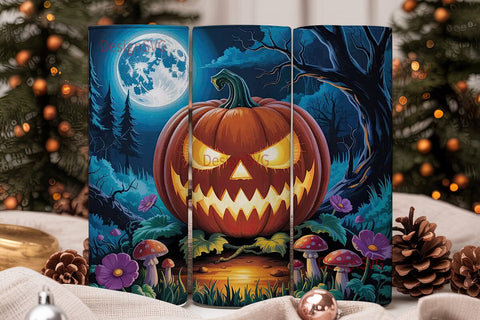 Spooky Pumpkin 20oz Tumbler Wrap Sublimation DesignSVG 