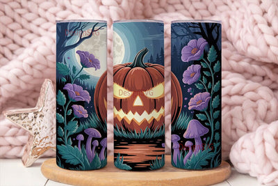 Spooky Pumpkin 20oz Tumbler Wrap Sublimation DesignSVG 