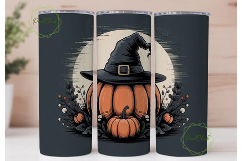 Spooky Pumpkin 20oz Tumbler Wrap Sublimation PixelChick 