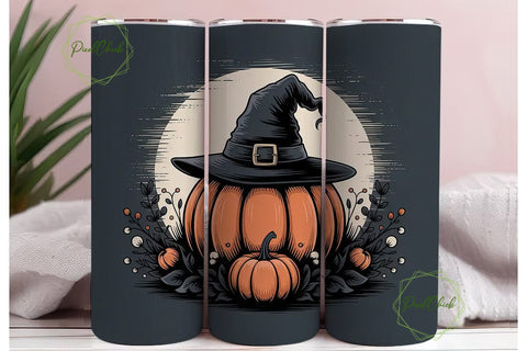 Spooky Pumpkin 20oz Tumbler Wrap Sublimation PixelChick 
