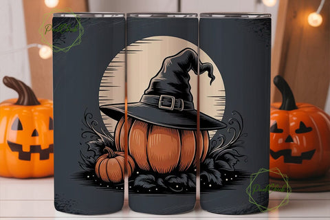 Spooky Pumpkin 20oz Tumbler Wrap Sublimation PixelChick 