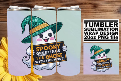 Spooky Pumpkin Design 20oz Tumbler Halloween Sublimation Sublimation afrosvg 