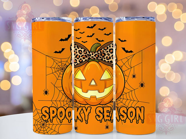 Spooky Pumpkin Halloween Tumbler, Spooky Season Sublimation, 20oz Skinny Tumbler Wrap, Fall Halloween Drinkware, Cute Spooky Wrap Design, Trick Or Treat Tumbler, Autumn Pumpkin Sublimation Sublimation SvggirlplusArt 