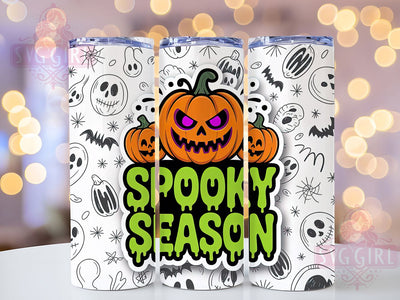 Spooky Pumpkin Halloween Tumbler Wrap, Halloween Tumbler Wrap, Pumpkin Png, 20oz Skinny Tumbler Png, Halloween Sublimation, Jack O Lantern Tumbler, Spooky Vibes Png Sublimation SvggirlplusArt 
