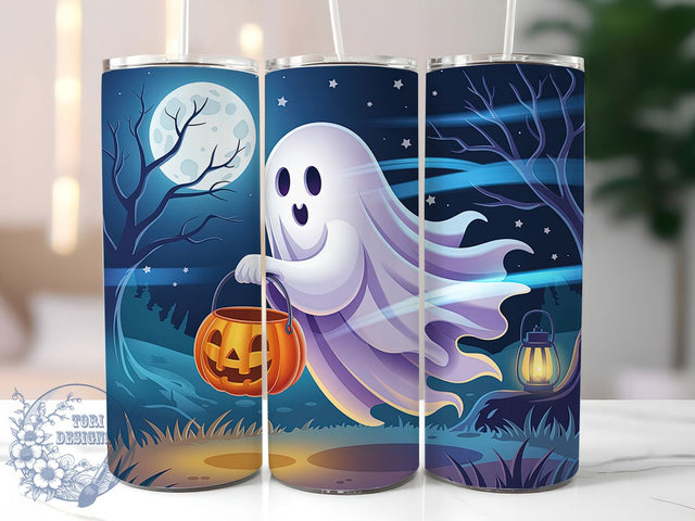 Spooky Pumpkin Lantern Ghost Tumbler, Spooky Pumpkin Tumbler Wrap, Lantern Halloween Design, 20Oz Skinny Tumbler Wrap, Haunted Season Sublimation, Gothic Pumpkin Lantern Wrap, Spooky Halloween Drinkware Sublimation ToriDesigns 