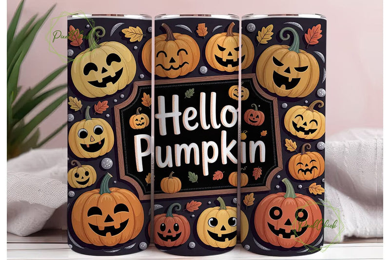 Spooky Pumpkin Patch 20oz Tumbler Wrap Sublimation PixelChick 