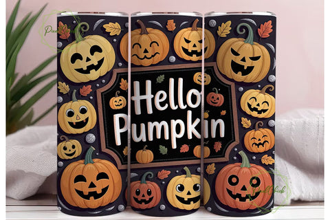 Spooky Pumpkin Patch 20oz Tumbler Wrap Sublimation PixelChick 
