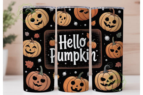 Spooky Pumpkin Patch 20oz Tumbler Wrap Sublimation PixelChick 