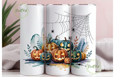 Spooky Pumpkin Patch 20oz Tumbler Wrap Sublimation PixelChick 