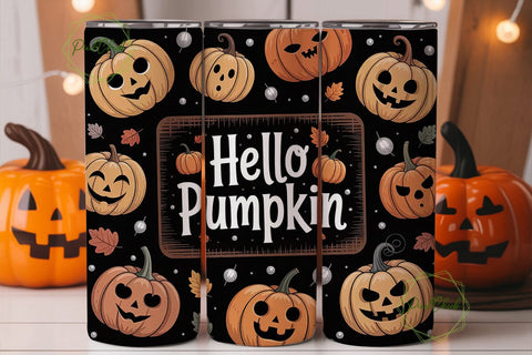 Spooky Pumpkin Patch 20oz Tumbler Wrap Sublimation PixelChick 