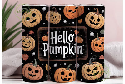 Spooky Pumpkin Patch 20oz Tumbler Wrap Sublimation PixelChick 