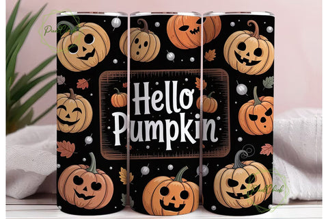 Spooky Pumpkin Patch 20oz Tumbler Wrap Sublimation PixelChick 