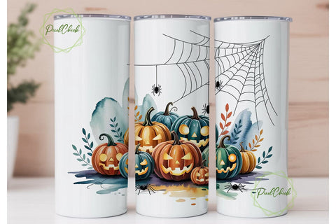 Spooky Pumpkin Patch 20oz Tumbler Wrap Sublimation PixelChick 