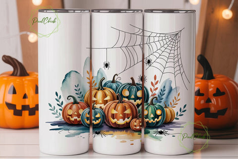 Spooky Pumpkin Patch 20oz Tumbler Wrap Sublimation PixelChick 