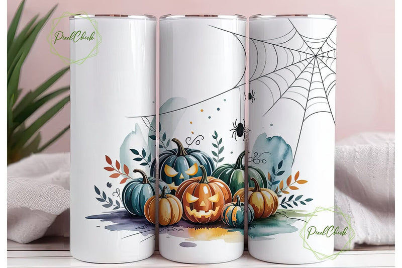 Spooky Pumpkin Patch 20oz Tumbler Wrap Sublimation PixelChick 