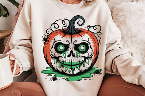 Spooky Pumpkin PNG, Halloween Pumpkin. SVG Angelina750 