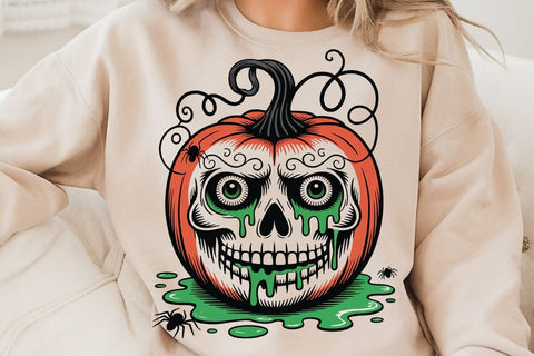 Spooky Pumpkin PNG, Halloween Pumpkin SVG Angelina750 