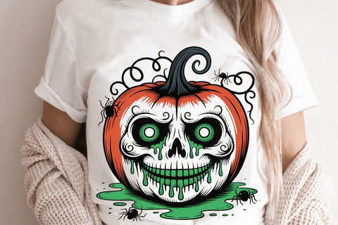 Spooky Pumpkin PNG, Halloween Pumpkin. SVG Angelina750 