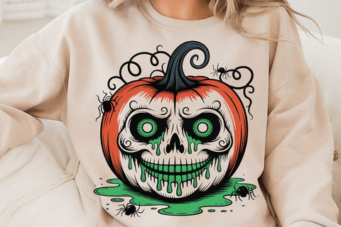 Spooky Pumpkin PNG, Halloween Pumpkin. SVG Angelina750 