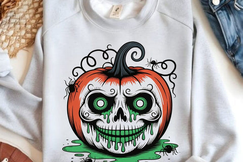 Spooky Pumpkin PNG, Halloween Pumpkin. SVG Angelina750 