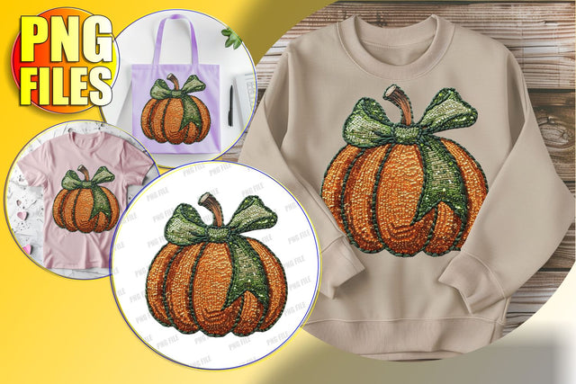 Spooky Pumpkin with Bow for Fall PNG Design Sublimation afrosvg 