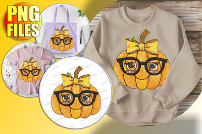 Spooky Pumpkin with Bow for Halloween Sublimation Design Sublimation afrosvg 