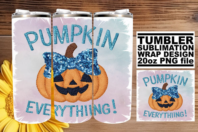 Spooky Pumpkin Wrap 20oz Halloween Tumbler Sublimation Sublimation afrosvg 