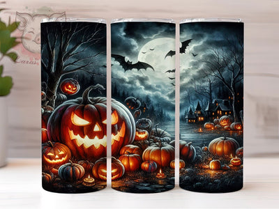 Spooky Pumpkins 20oz Tumbler Png, Straight & Tapered Tumbler Png, Spooky Season Tumbler Png, Digital Download PNG Sublimation Lara' s Designs 