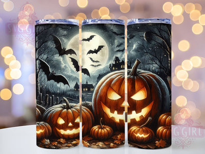 Spooky Pumpkins 20oz Tumbler Wrap Sublimation Design, Straight Tapered Tumbler Wrap, Halloween Pumpkins Tumbler Png, Instant Digital Download Sublimation SvggirlplusArt 