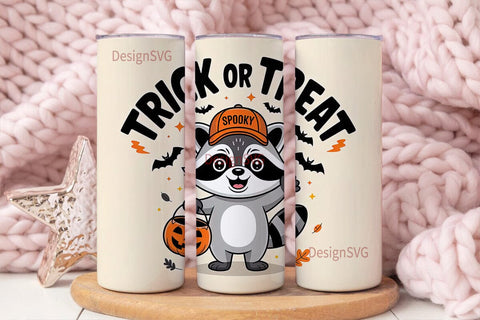 Spooky Raccoon Halloween 20oz Tumbler Sublimation DesignSVG 
