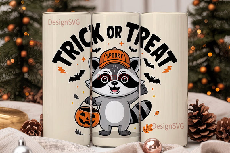 Spooky Raccoon Halloween 20oz Tumbler Sublimation DesignSVG 
