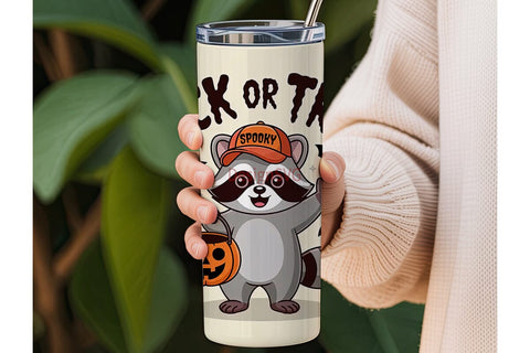 Spooky Raccoon Halloween 20oz Tumbler Sublimation DesignSVG 