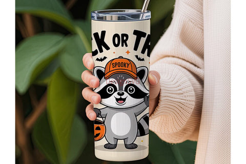 Spooky Raccoon Halloween 20oz Tumbler Sublimation DesignSVG 