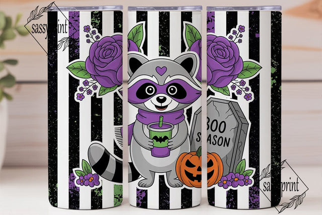 Spooky Raccoon Halloween 20oz Tumbler Sublimation sassyprint 