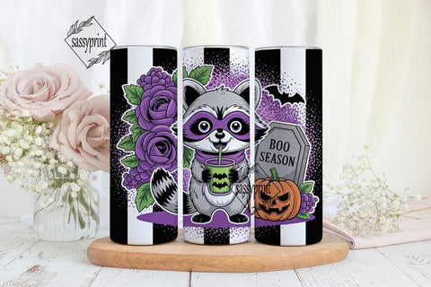 Spooky Raccoon Halloween 20oz Tumbler Sublimation sassyprint 