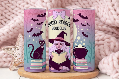 Spooky Readers Book Club 20oz Tumbler Sublimation DesignSVG 