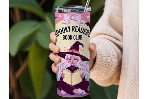 Spooky Readers Book Club 20oz Tumbler Sublimation DesignSVG 