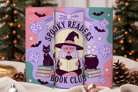 Spooky Readers Book Club 20oz Tumbler Sublimation DesignSVG 