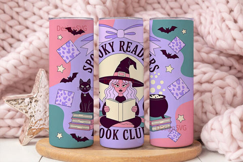 Spooky Readers Book Club 20oz Tumbler Sublimation DesignSVG 