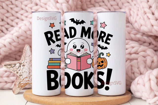 Spooky Reading 20oz Tumbler Design Sublimation DesignSVG 