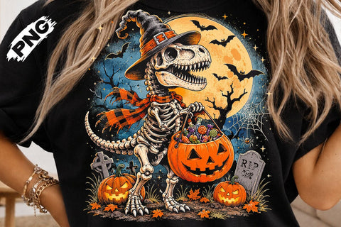 Spooky Saurus png, Halloween Dinosaur png SVG DesignDestine 