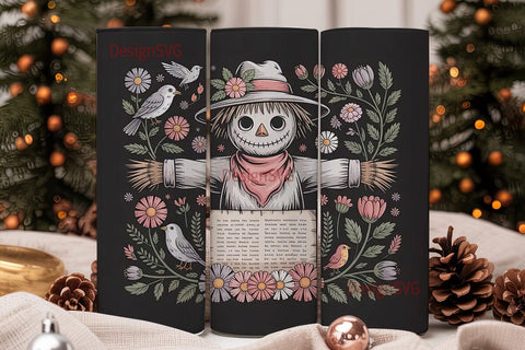 Spooky Scarecrow 20oz Tumbler Wrap Sublimation DesignSVG 