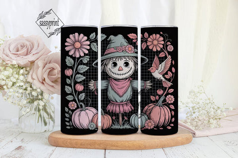Spooky Scarecrow 20oz Tumbler Wrap Sublimation sassyprint 